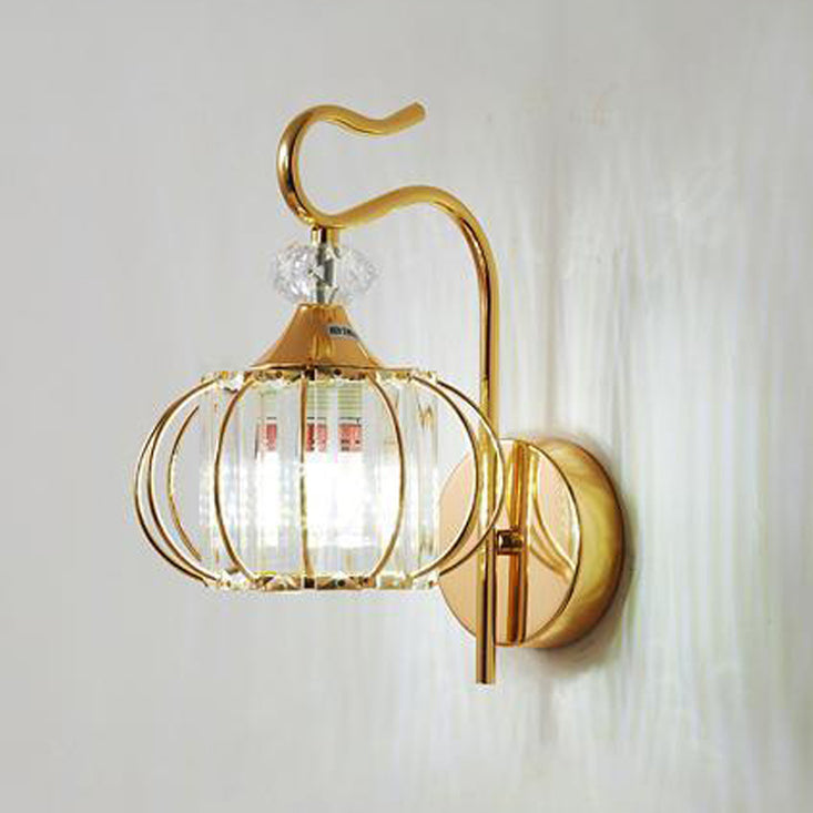 Pumpkin Globe Iron Glass Wall Lamp