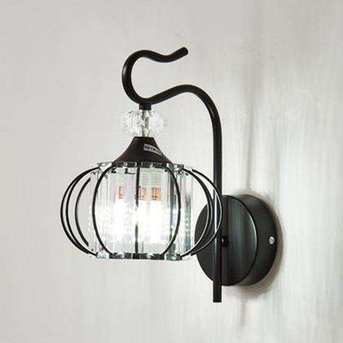 Pumpkin Globe Iron Glass Wall Lamp