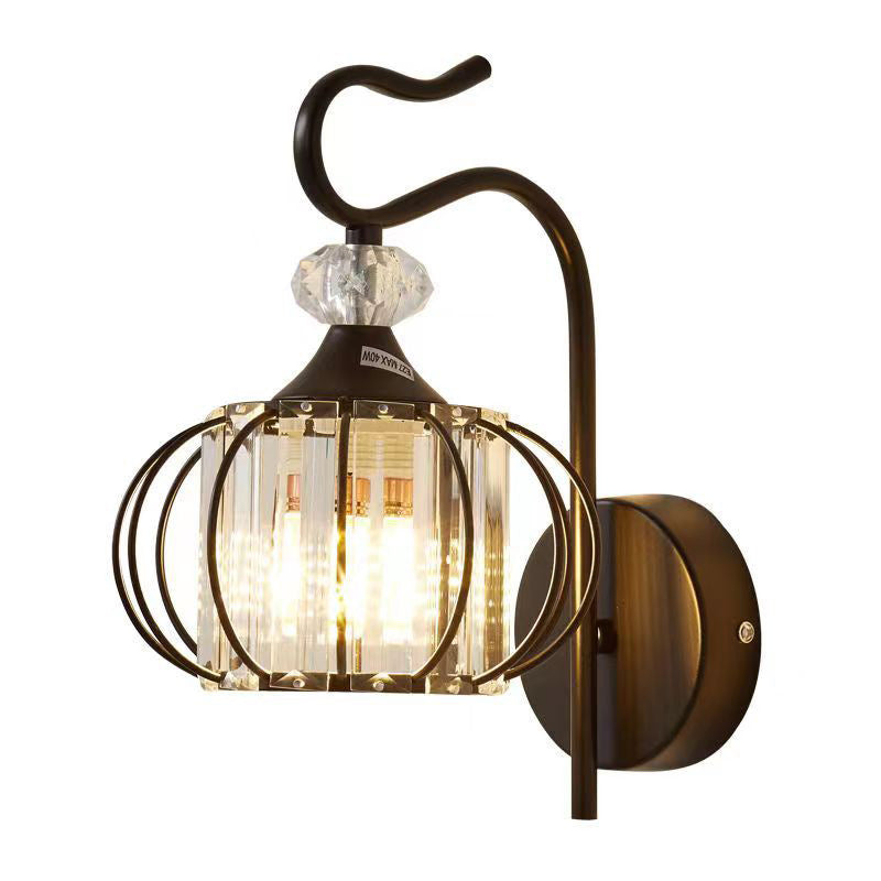 Pumpkin Globe Iron Glass Wall Lamp