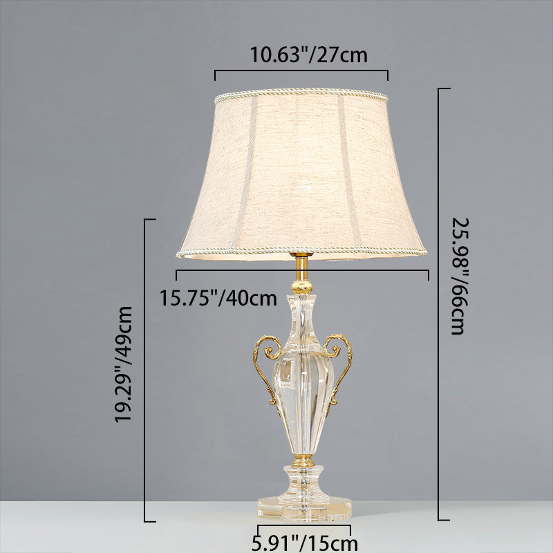 Frustum Cone Crystal Copper Table Lamp