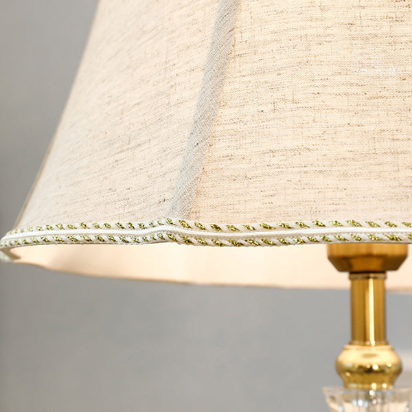 Frustum Cone Crystal Copper Table Lamp