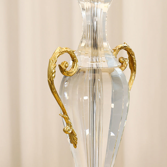 Frustum Cone Crystal Copper Table Lamp