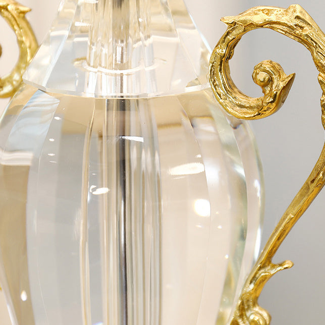 Frustum Cone Crystal Copper Table Lamp