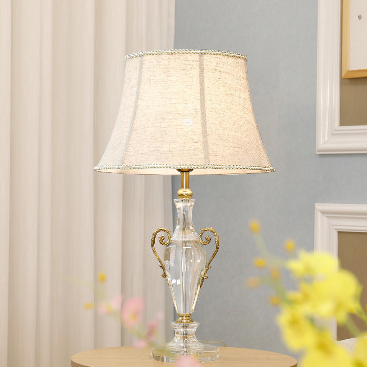 Frustum Cone Crystal Copper Table Lamp