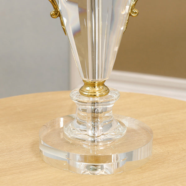 Frustum Cone Crystal Copper Table Lamp