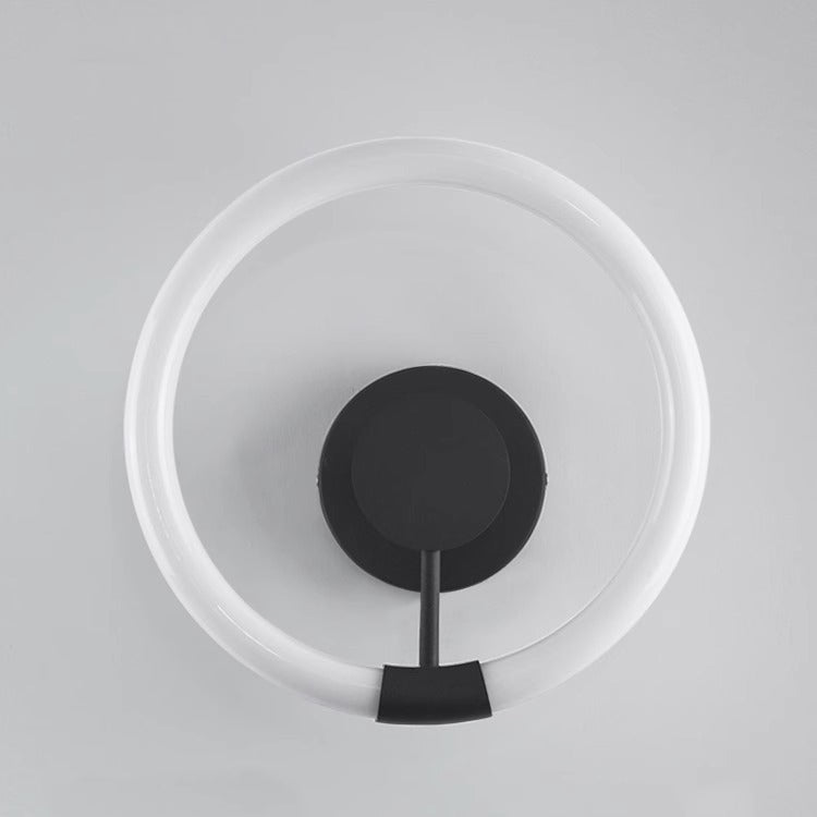 Round Iron Acrylic Bedroom Wall Lamp