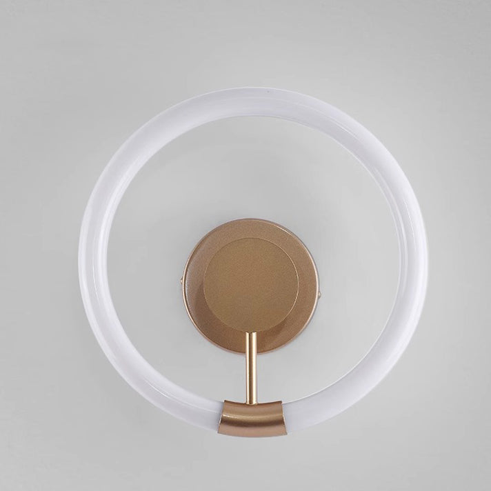 Round Iron Acrylic Bedroom Wall Lamp