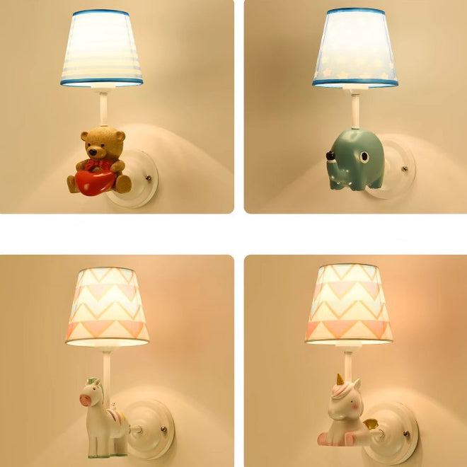 Kids Cartoon Frustum Cone Wall Lamp