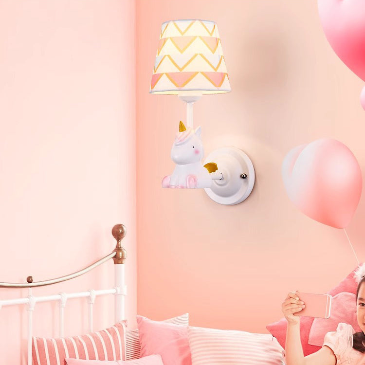Kids Cartoon Frustum Cone Wall Lamp