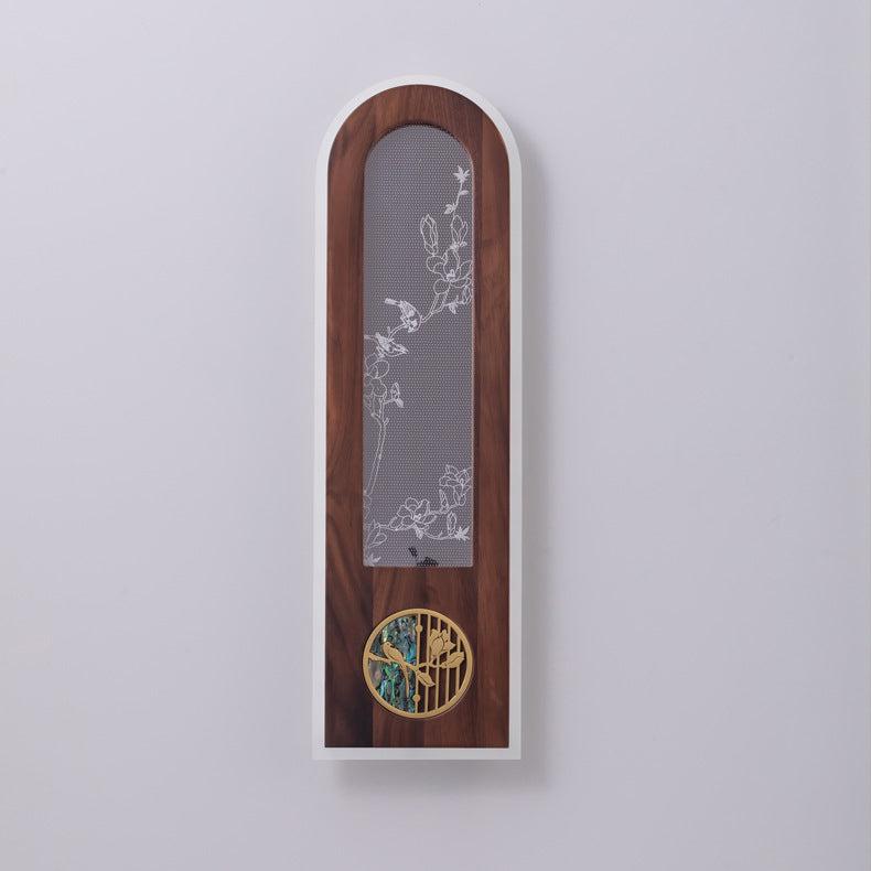 Rectangular Black Walnut Acrylic Wall Lamp