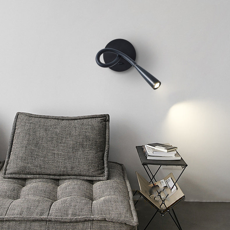 Tube Copper Silicone Bedroom Wall Lamp