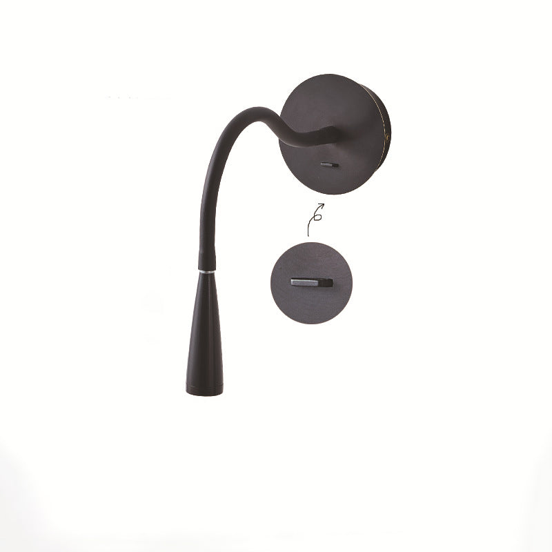 Tube Copper Silicone Bedroom Wall Lamp