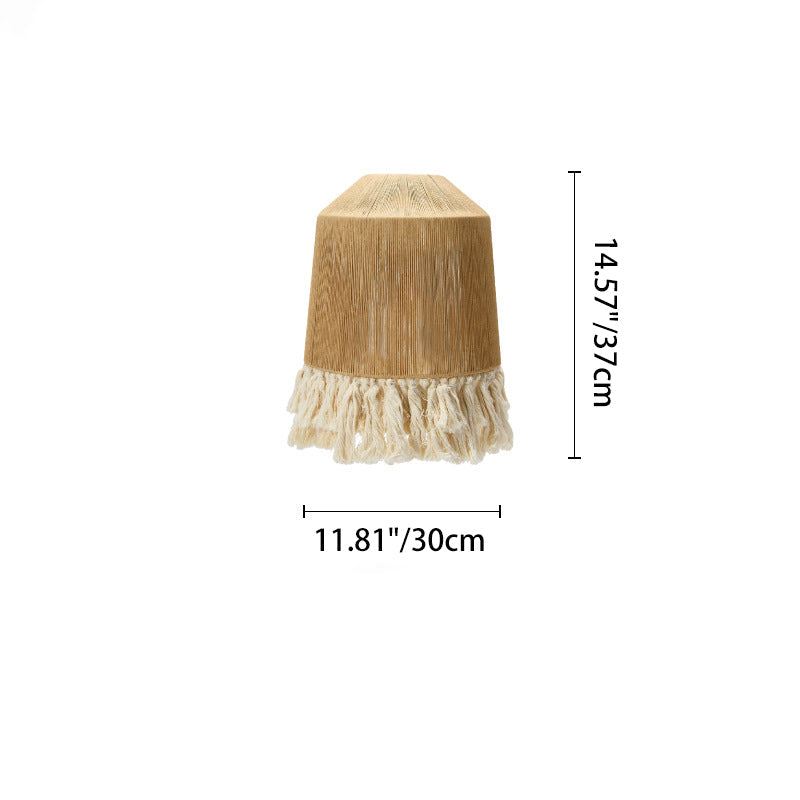 Cone Hemp Rope Bedroom Wall Lamp