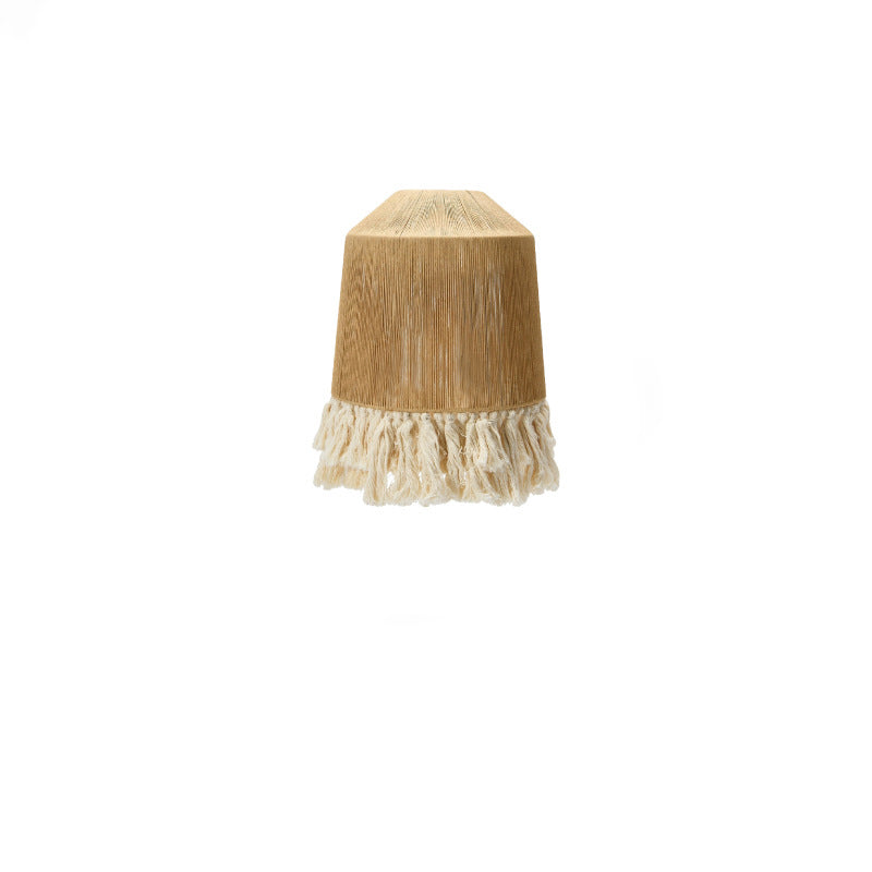 Cone Hemp Rope Bedroom Wall Lamp