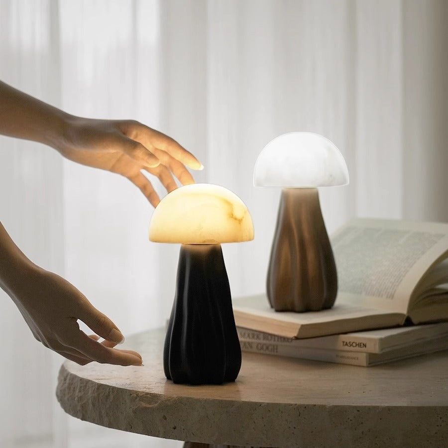 Mushroom Marble Bedroom Table Lamp