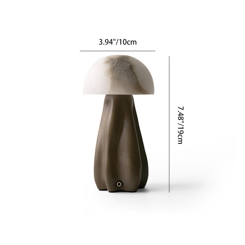 Mushroom Marble Bedroom Table Lamp
