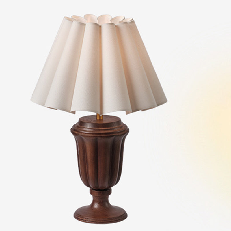 Frustum Cone Ash Wood Table Lamp