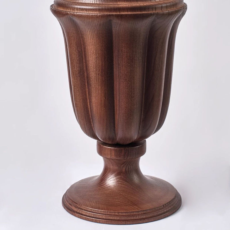 Frustum Cone Ash Wood Table Lamp