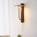 Round Yellow Travertine Carbon Wall Lamp
