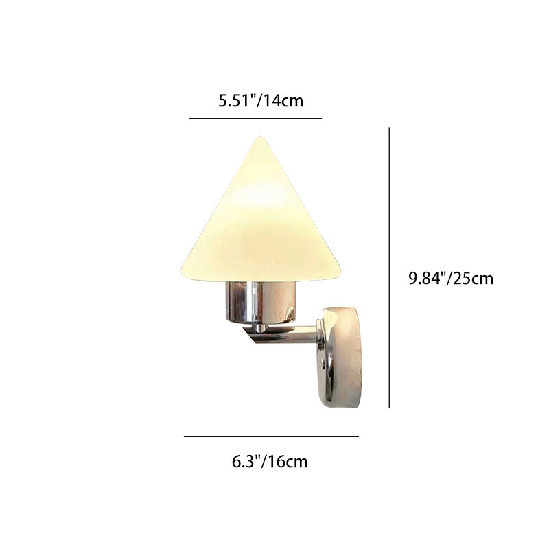 Cone Iron Glass Hallway Wall Lamp