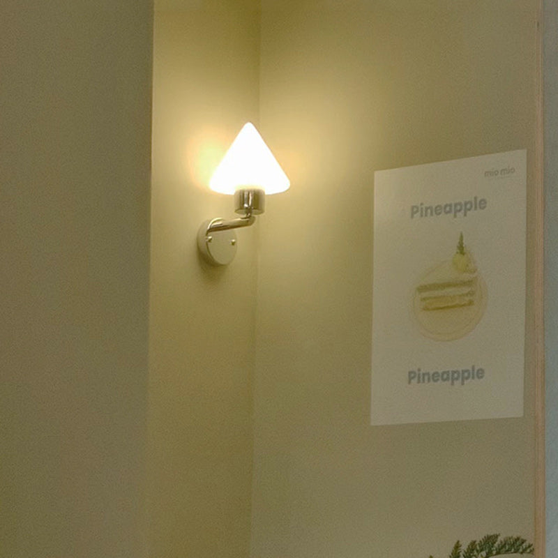 Cone Iron Glass Hallway Wall Lamp
