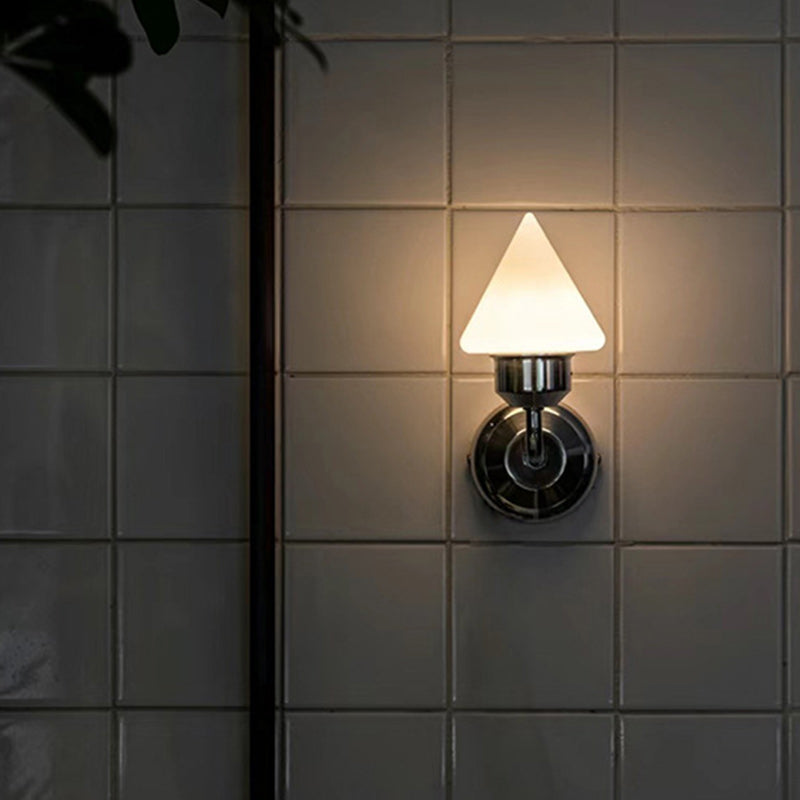 Cone Iron Glass Hallway Wall Lamp