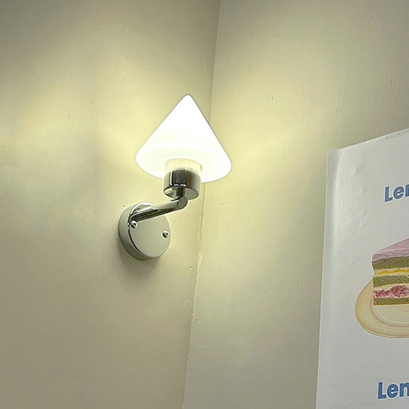 Cone Iron Glass Hallway Wall Lamp