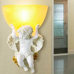 Angel Stainless Steel Glass Wall Lamp