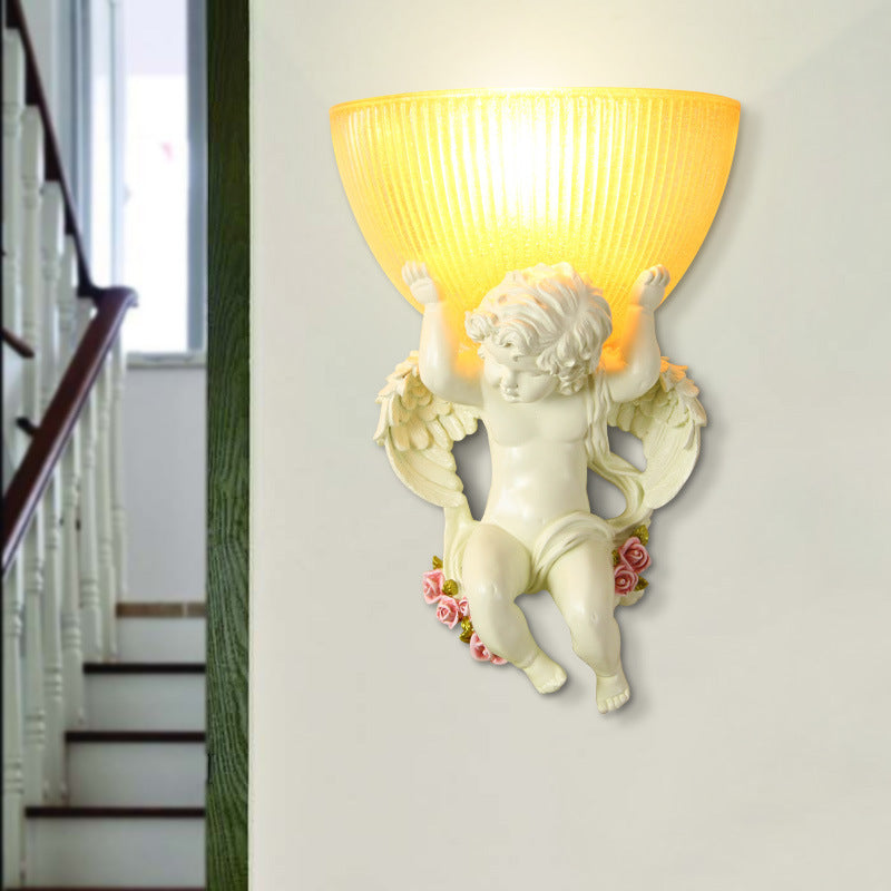 Angel Stainless Steel Glass Wall Lamp