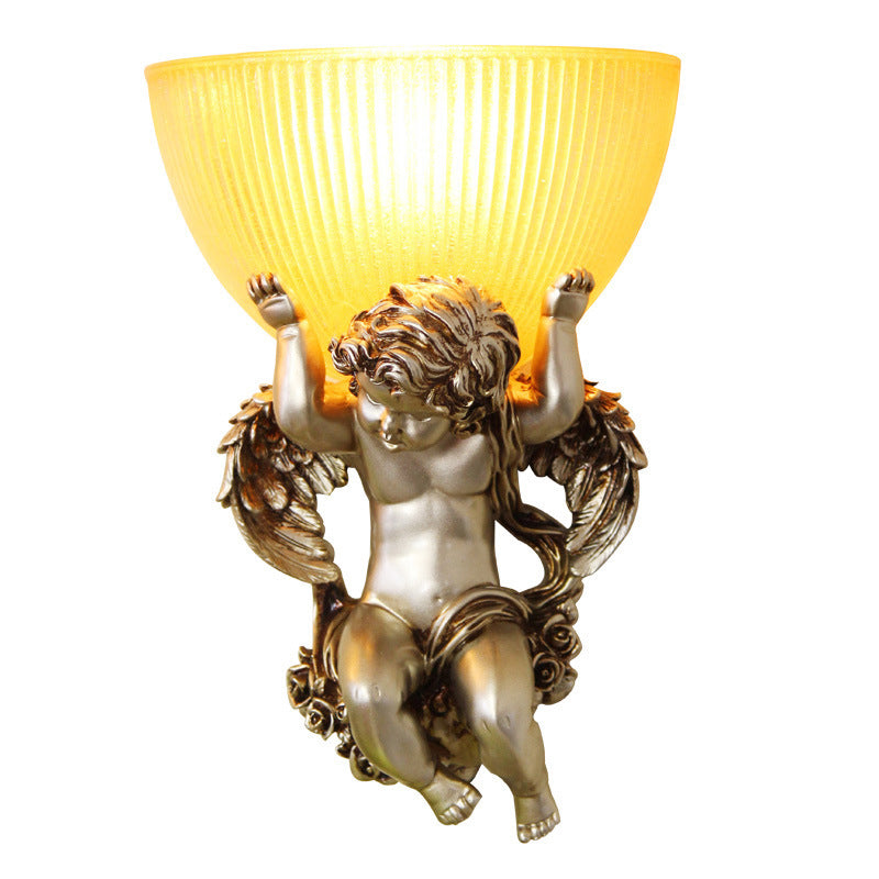 Angel Stainless Steel Glass Wall Lamp