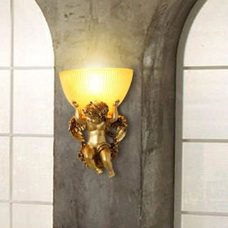 Angel Stainless Steel Glass Wall Lamp