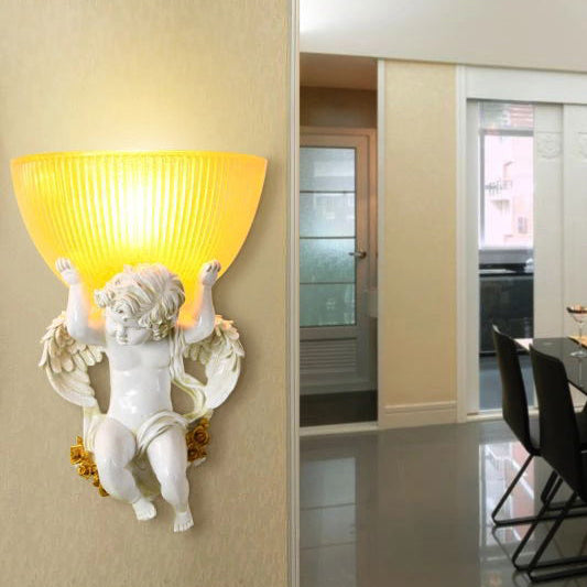 Angel Stainless Steel Glass Wall Lamp