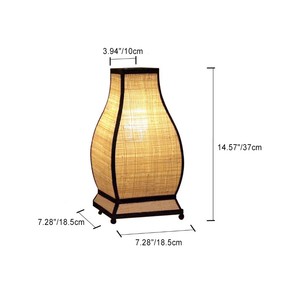 Trapezoid Fabric Bedroom Table Lamp