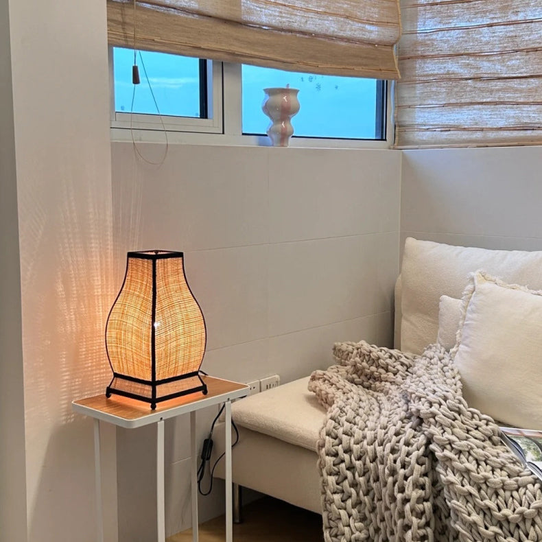 Trapezoid Fabric Bedroom Table Lamp