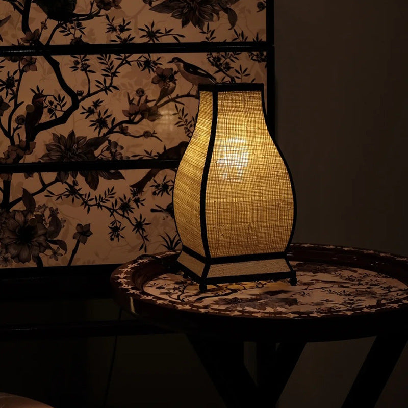 Trapezoid Fabric Bedroom Table Lamp