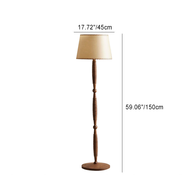 Frustum Cone Solid Wood Floor Lamp