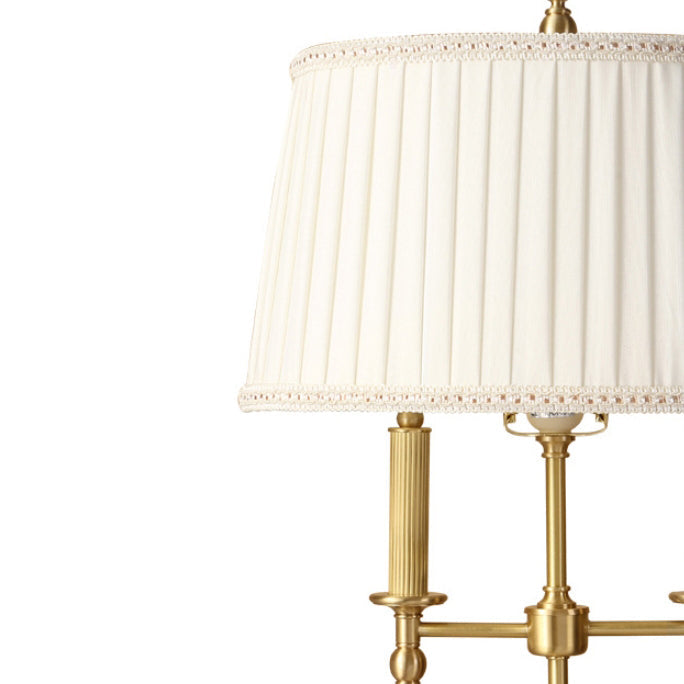 Frustum Cone Copper Fabric Table Lamp