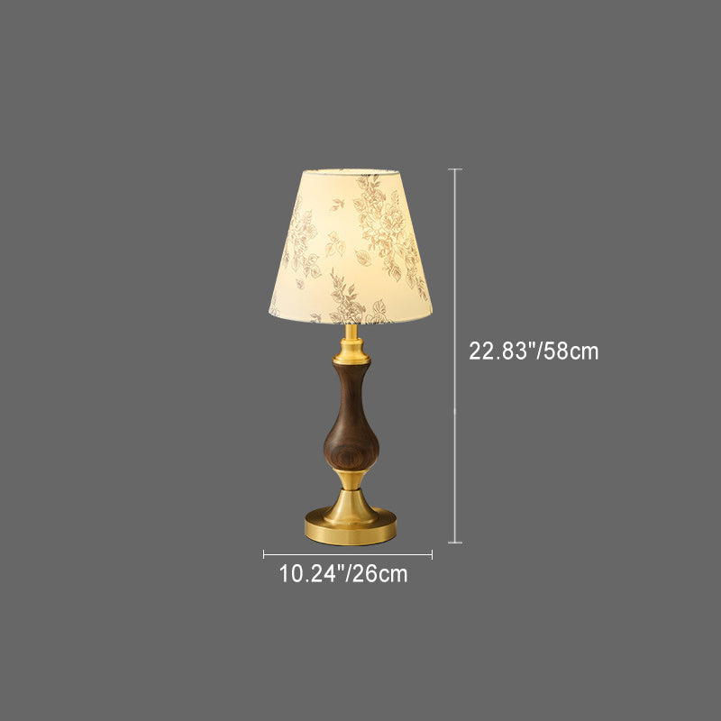 Frustum Cone Copper Black Table Lamp