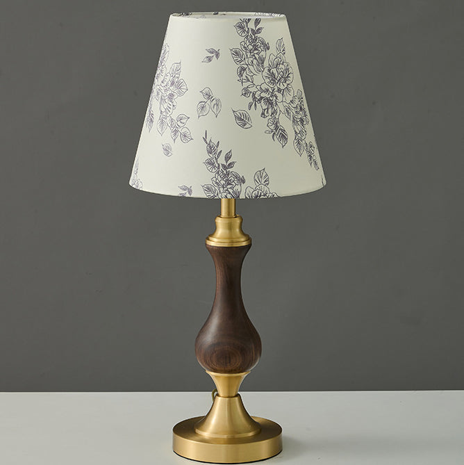 Frustum Cone Copper Black Table Lamp