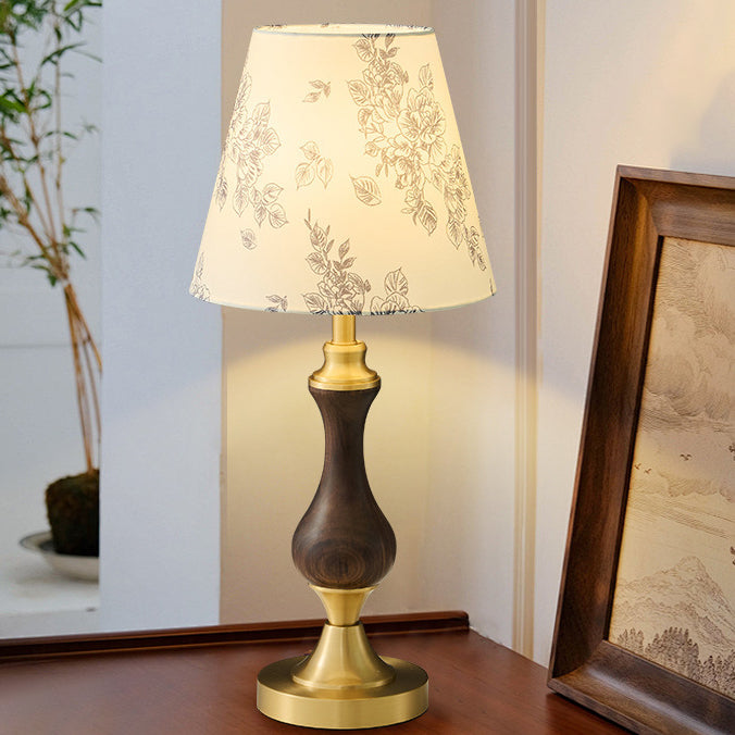 Frustum Cone Copper Black Table Lamp