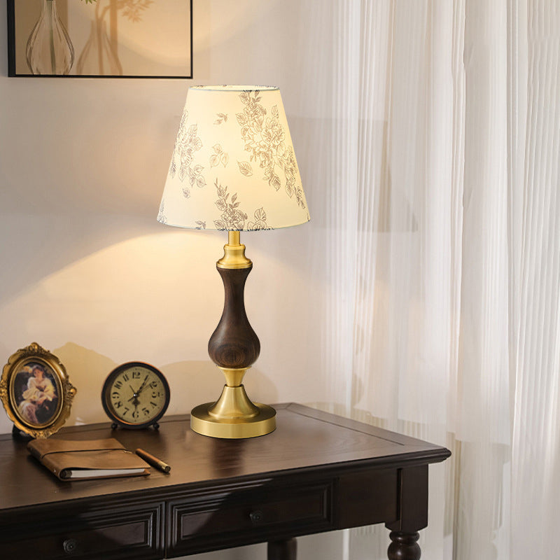 Frustum Cone Copper Black Table Lamp