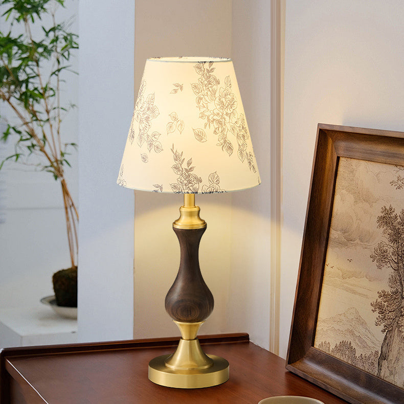 Frustum Cone Copper Black Table Lamp