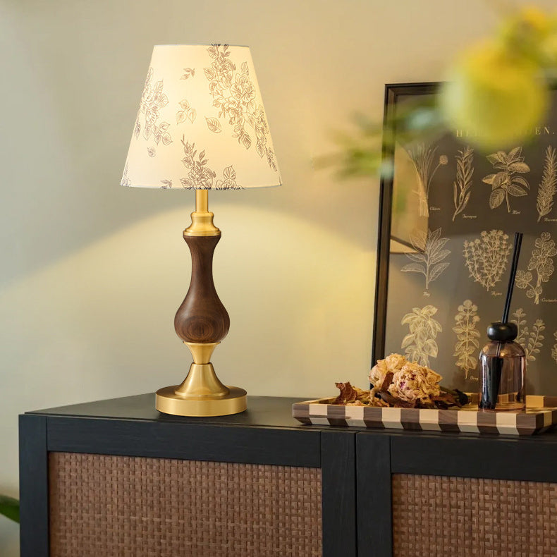 Frustum Cone Copper Black Table Lamp