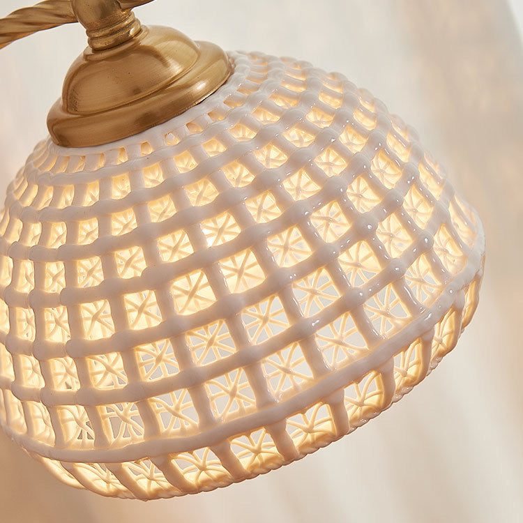 Dome Iron Ceramic Solid Table Lamp
