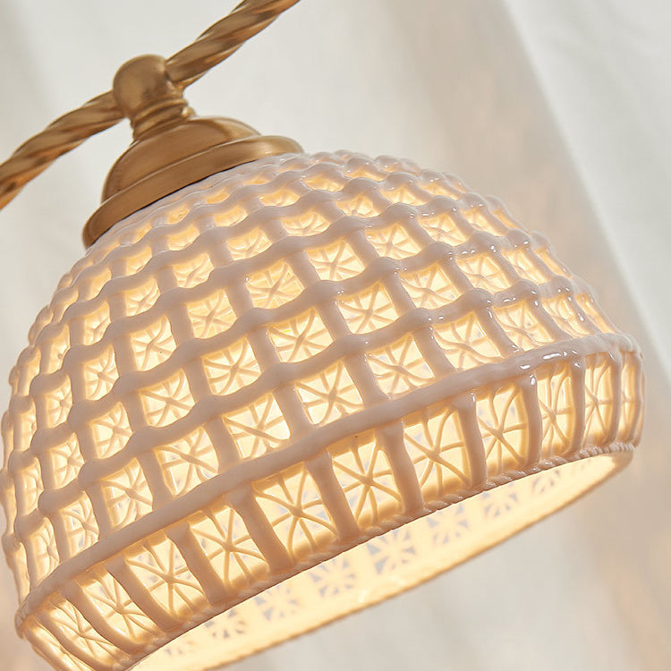 Dome Iron Ceramic Solid Table Lamp