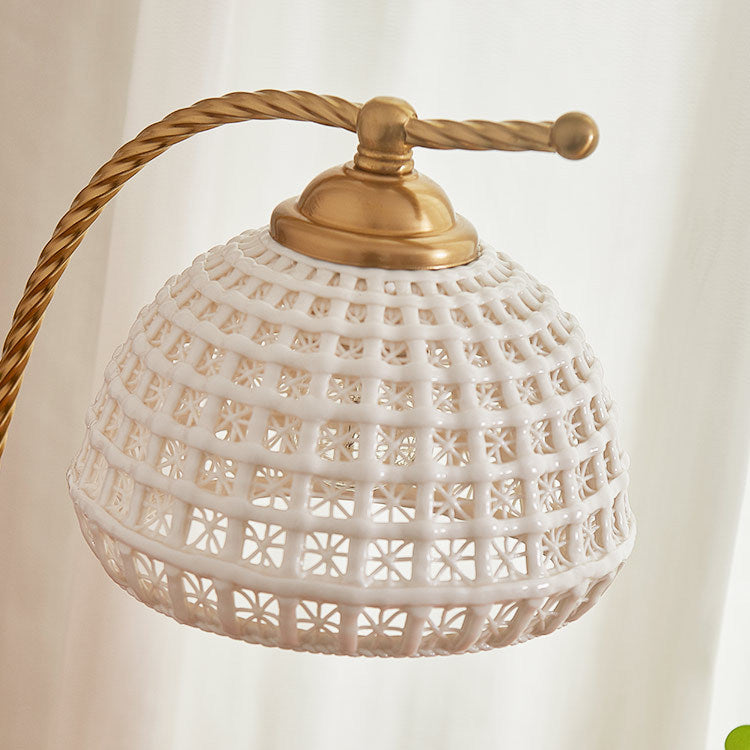 Dome Iron Ceramic Solid Table Lamp