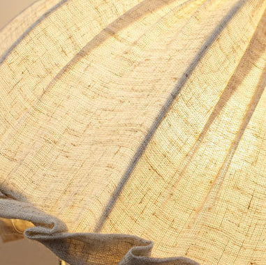 Dome Iron Walnut Wood Table Lamp