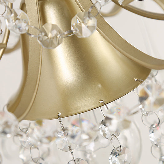 Cone Metal Crystal Bedroom Table Lamp