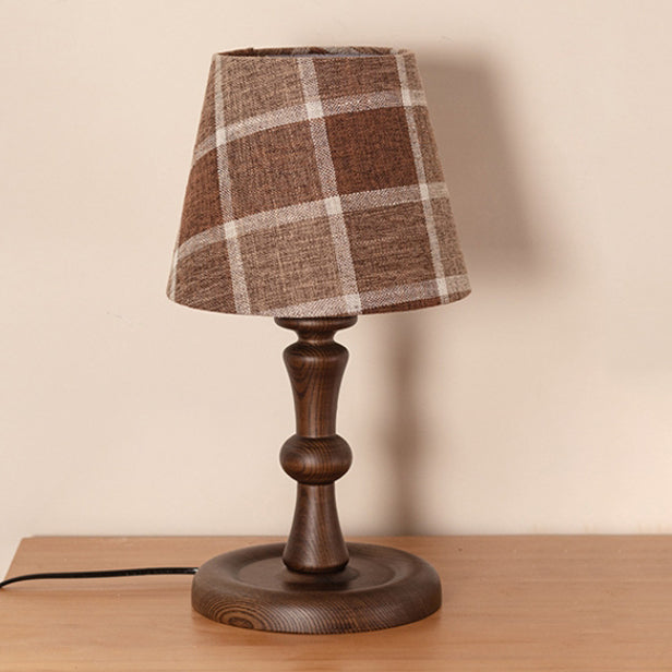 Frustum Cone Fabric Solid Table Lamp