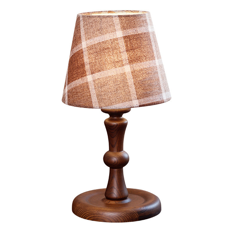 Frustum Cone Fabric Solid Table Lamp